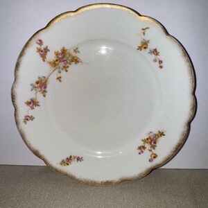 Vintage Limoges France Elite Works pink floral 7.5 Inch Plate